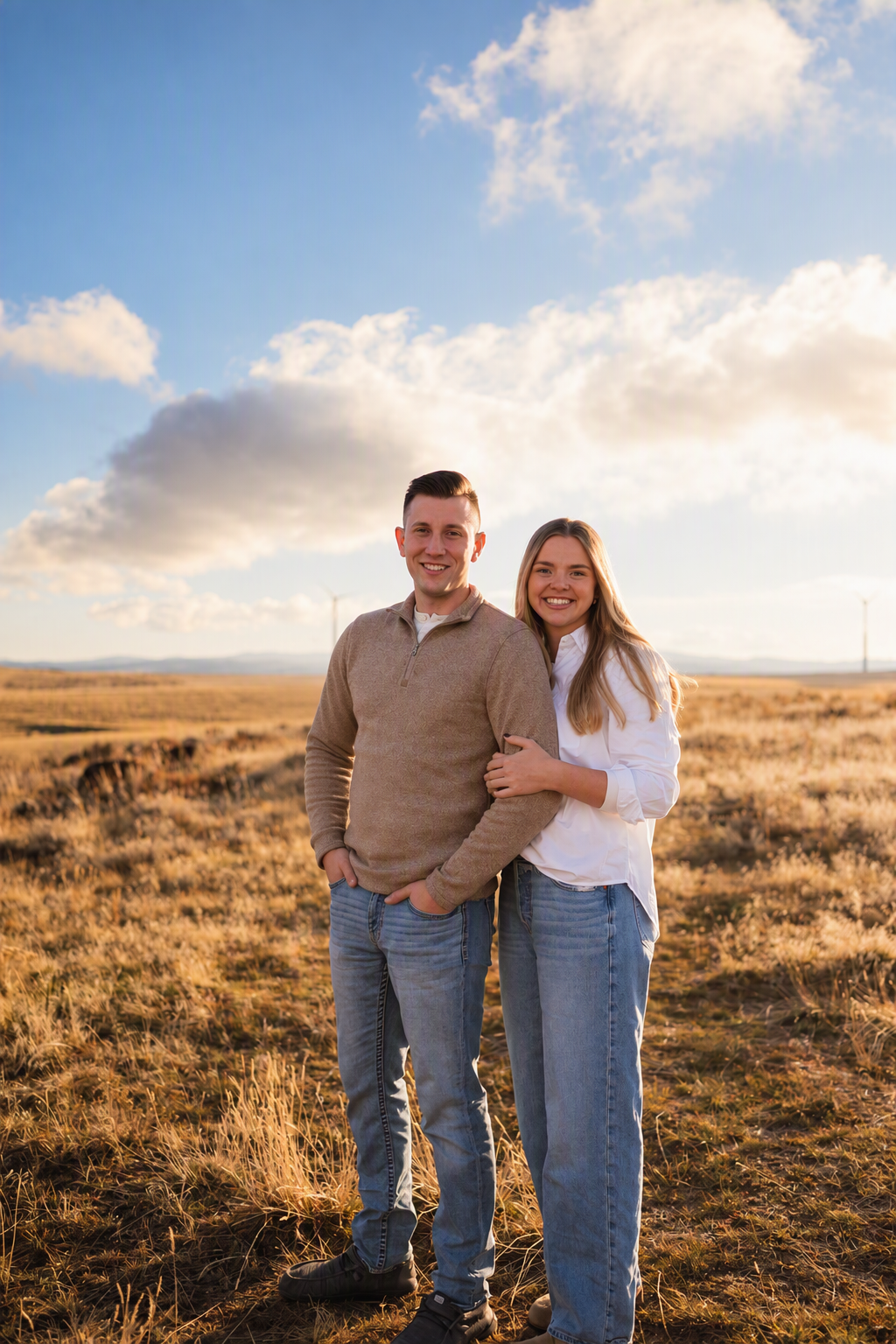 Stellar Property Management founders Zane and Mallory in a bright residential setting
